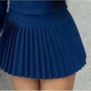 Pleated navy blue tennis skirt